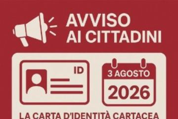 Scadenza validit&#224; delle carte d&#39;identit&#224; cartacee per l&#39;espatrio dal 3 Agosto 2026