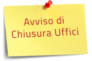Chiusura ufficio Tributi al pubblico i giorni 12, 18 e 19 settembre 2025 - L&#39; Ufficio Polizia Locale CHIUSO il 16 settembre